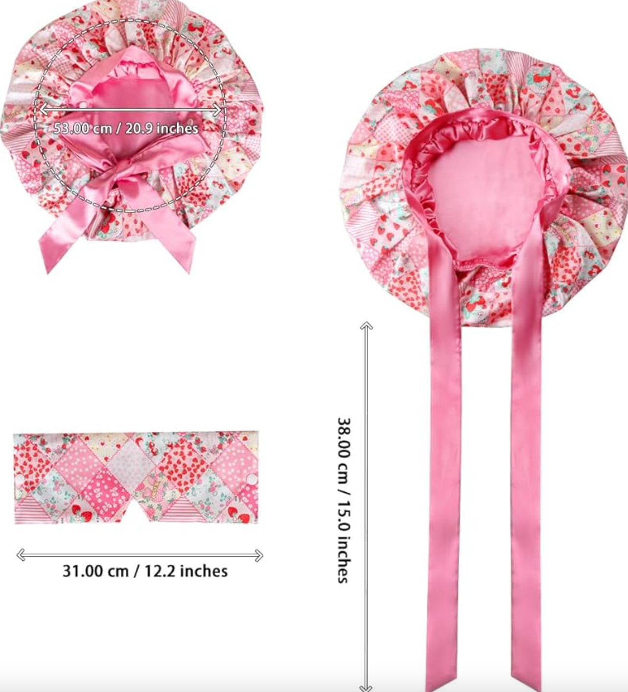 Luxury Satin Bonnet - With Eye Mask