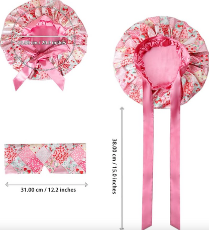 Luxury Satin Bonnet - With Eye Mask
