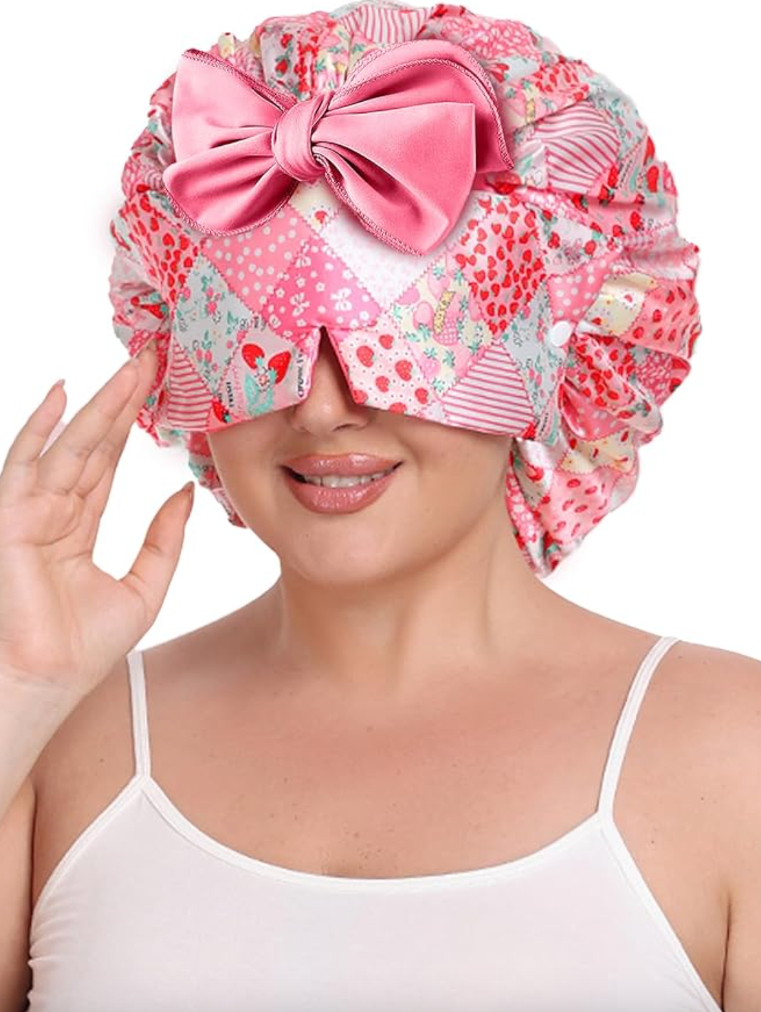 Luxury Satin Bonnet - With Eye Mask